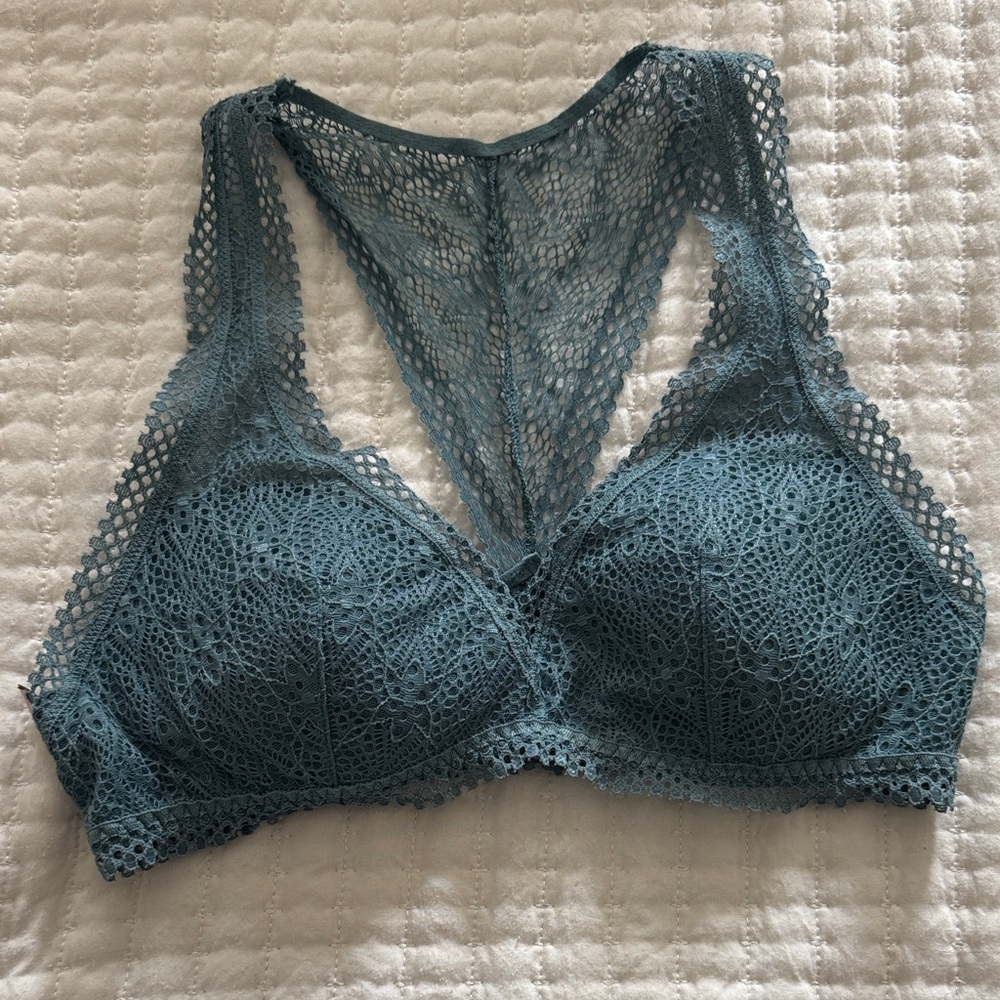 Victoria's Secret Teal Lace Bralette - S